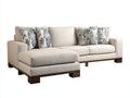 Canapé d'angle - Tissu - 301 x 171 x 86 cm - Beige - Style moderne naturel