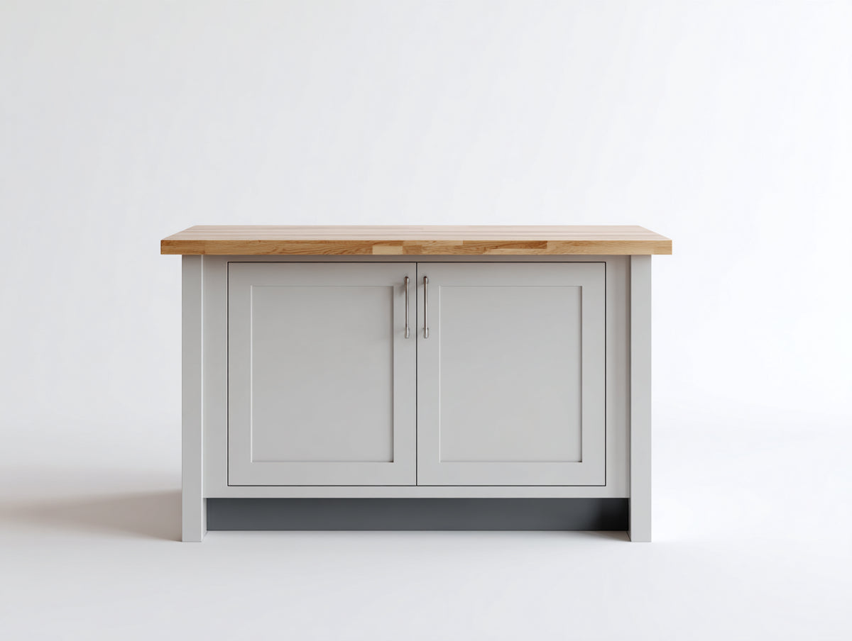 Buffet - Bois - 106x44x85 cm - Gris clair-Bois naturel - Minimaliste