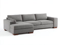 Canapé d'angle - Tissu - 292 x 171 x 86 cm - Gris - Style moderne
