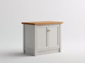 Buffet - Bois - 86x42x82 cm - Blanc cassé-Bois naturel - Contemporain