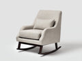 Fauteuil à bascule-Tissu-Bois-78x90x98 cm-Beige clair-Style contemporain