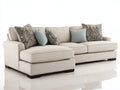 Canapé d'angle - Tissu - 298 x 174 x 86 cm - Beige clair - Style contemporain confortable