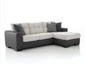 Canapé d'angle - Tissu - 302 x 172 x 87 cm - Beige-Anthracite - Style contemporain confortable
