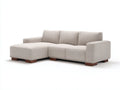 Canapé d'angle - Tissu - 274 x 165 x 82 cm - Beige - Style minimaliste