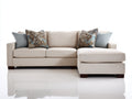 Canapé d'angle - Tissu - 278 x 164 x 83 cm - Beige clair - Style contemporain
