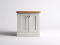 Buffet - Bois - 82x40x82 cm - Blanc-Bois naturel - Minimaliste