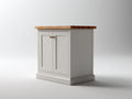 Buffet - Bois - 88x44x90 cm - Blanc cassé-Bois naturel - Classique