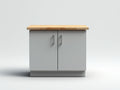 Buffet - Bois - 92x45x84 cm - Gris clair-Bois naturel - Minimaliste