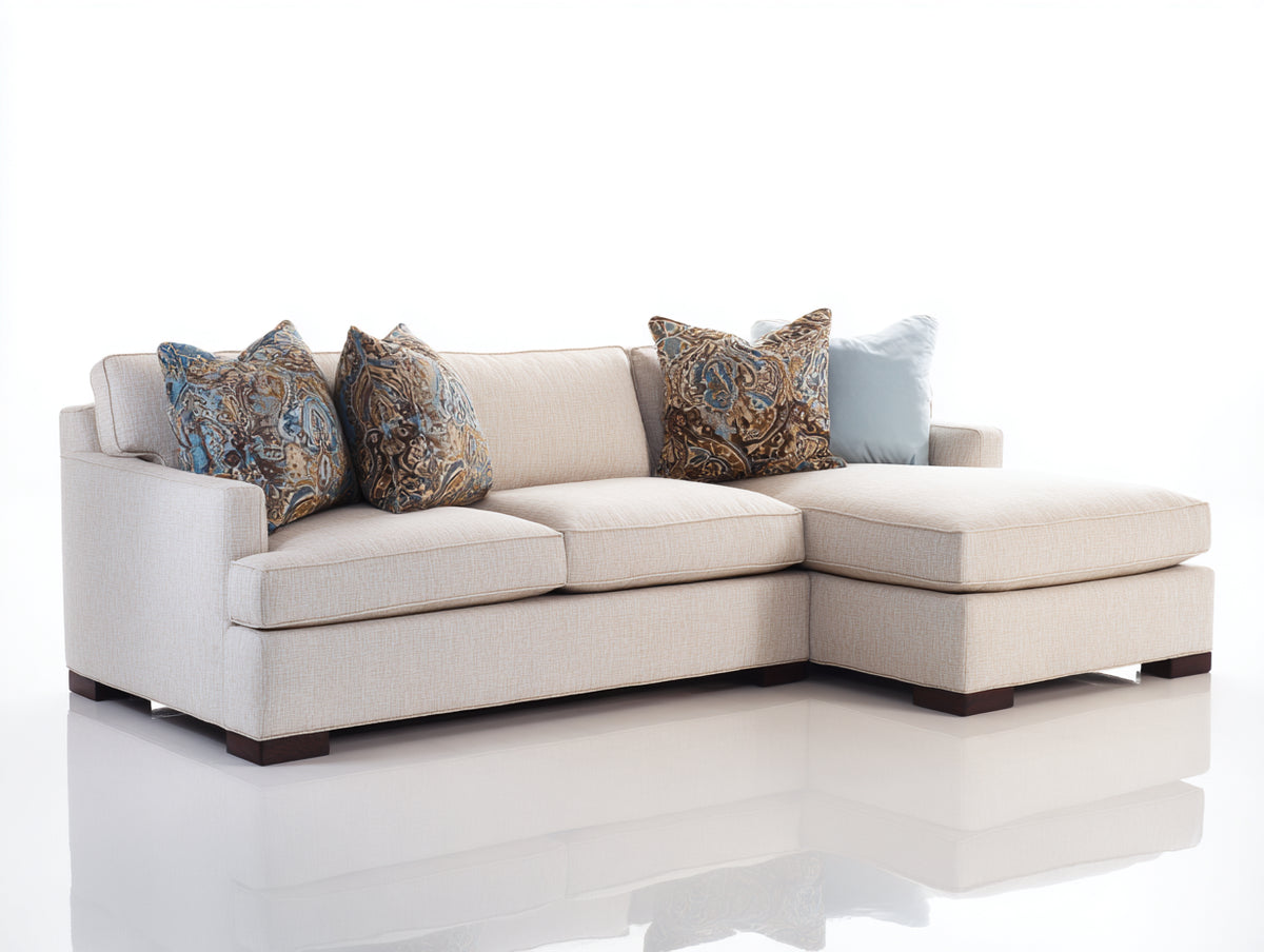 Canapé d'angle - Tissu - 291 x 169 x 84 cm - Beige - Style minimaliste chaleureux